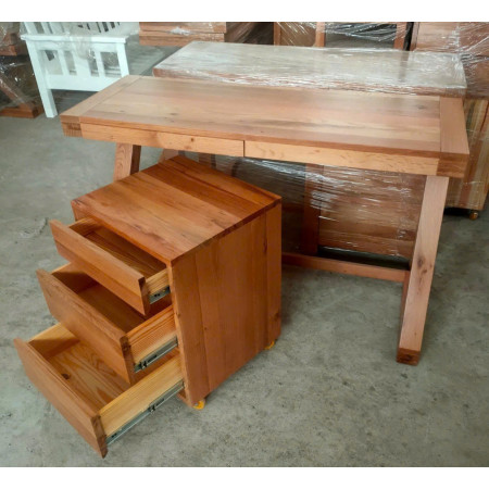 Solid Oak Z : Bộ Bàn Máy Tính Gỗ Sồi Kèm Tủ Hồ Sơ